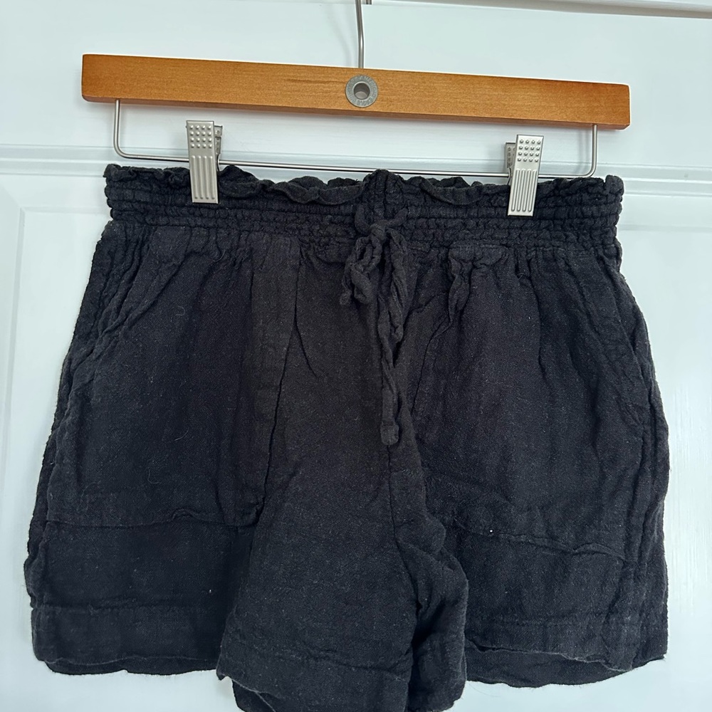 Casual Black Drawstring Women’s Shorts